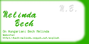 melinda bech business card